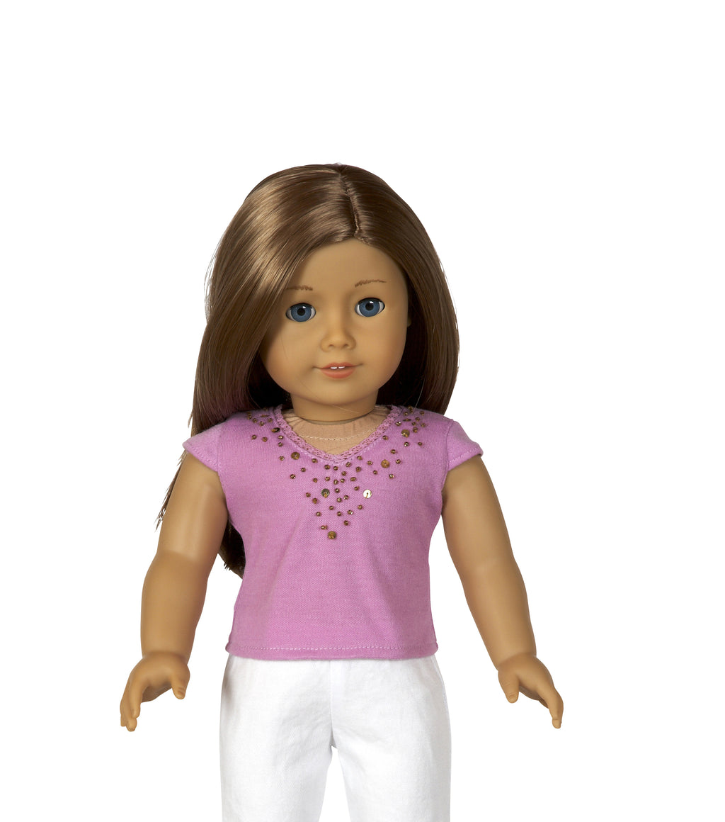 Lavender Sequin Top | Fits Most 18" Girl Dolls | 18 Inch Doll Clothes