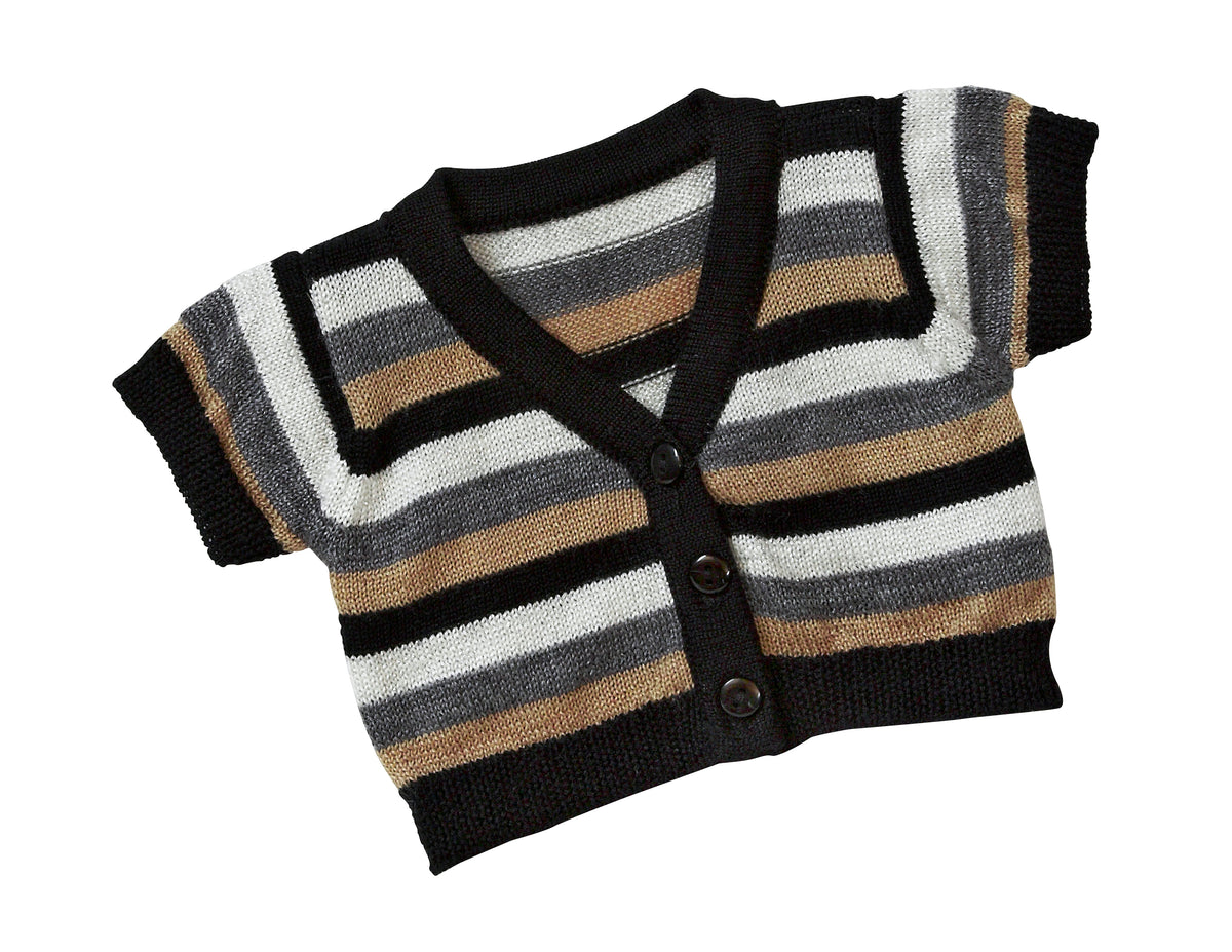 Black Gold and Silver Stripe Sweater | Fits Most 18" Girl Dolls | 18 Inch Doll