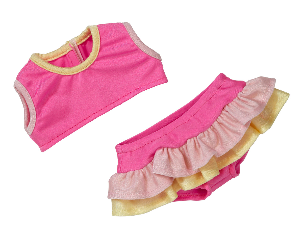 2 pc. Pink and Yellow Swimsuit | Fits Most 18" Dolls | 18 Inch Doll Clothes