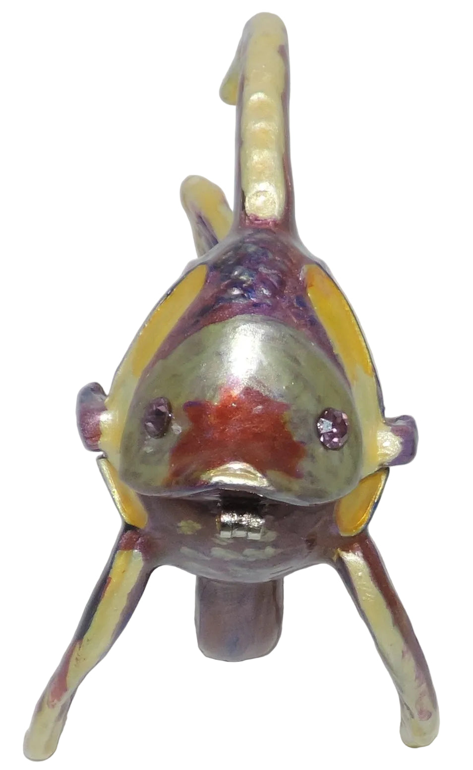 Purple and Yellow Angelfish Trinket Box