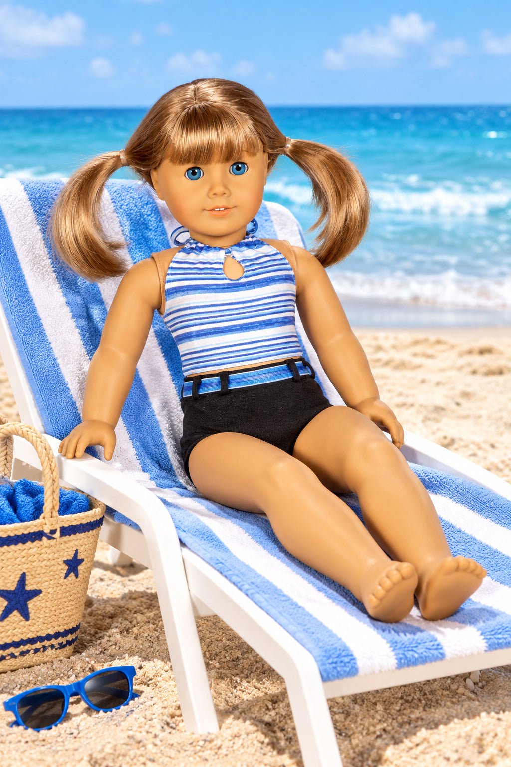 Halter Tankini Swimsuit | Fits Most 18" Girl Dolls | 18 Inch Doll Clothes