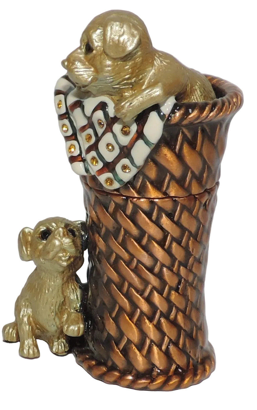 Playful Puppies Trinket Box