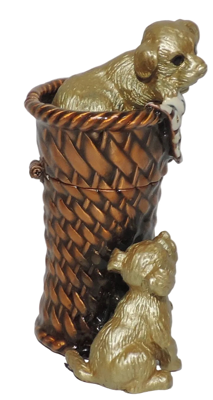 Playful Puppies Trinket Box