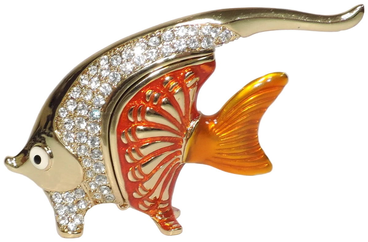 Gold Angel Fish with Trinket Box