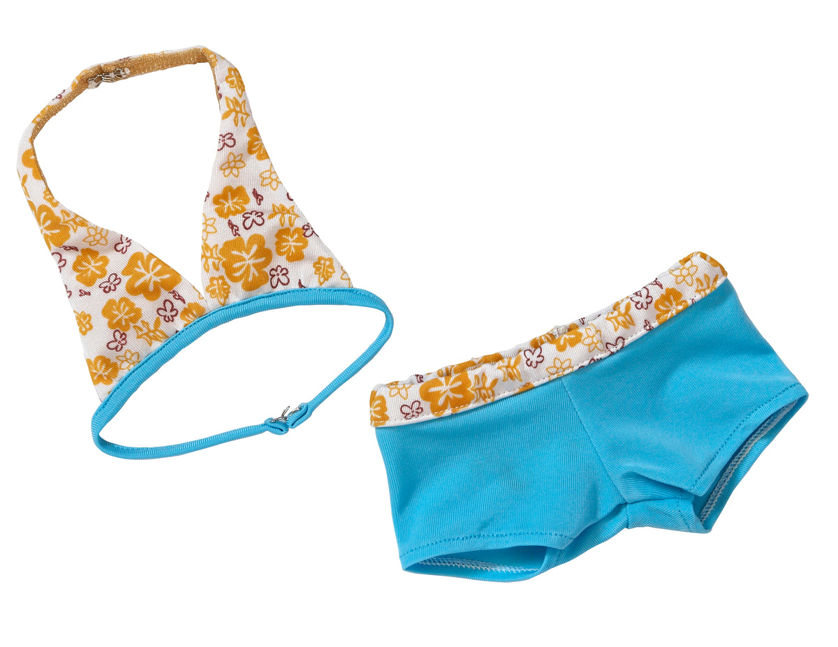 2 Piece Turquoise & Orange Swimsuit | Fits Most 18" Girl Dolls | 18 Inch Doll