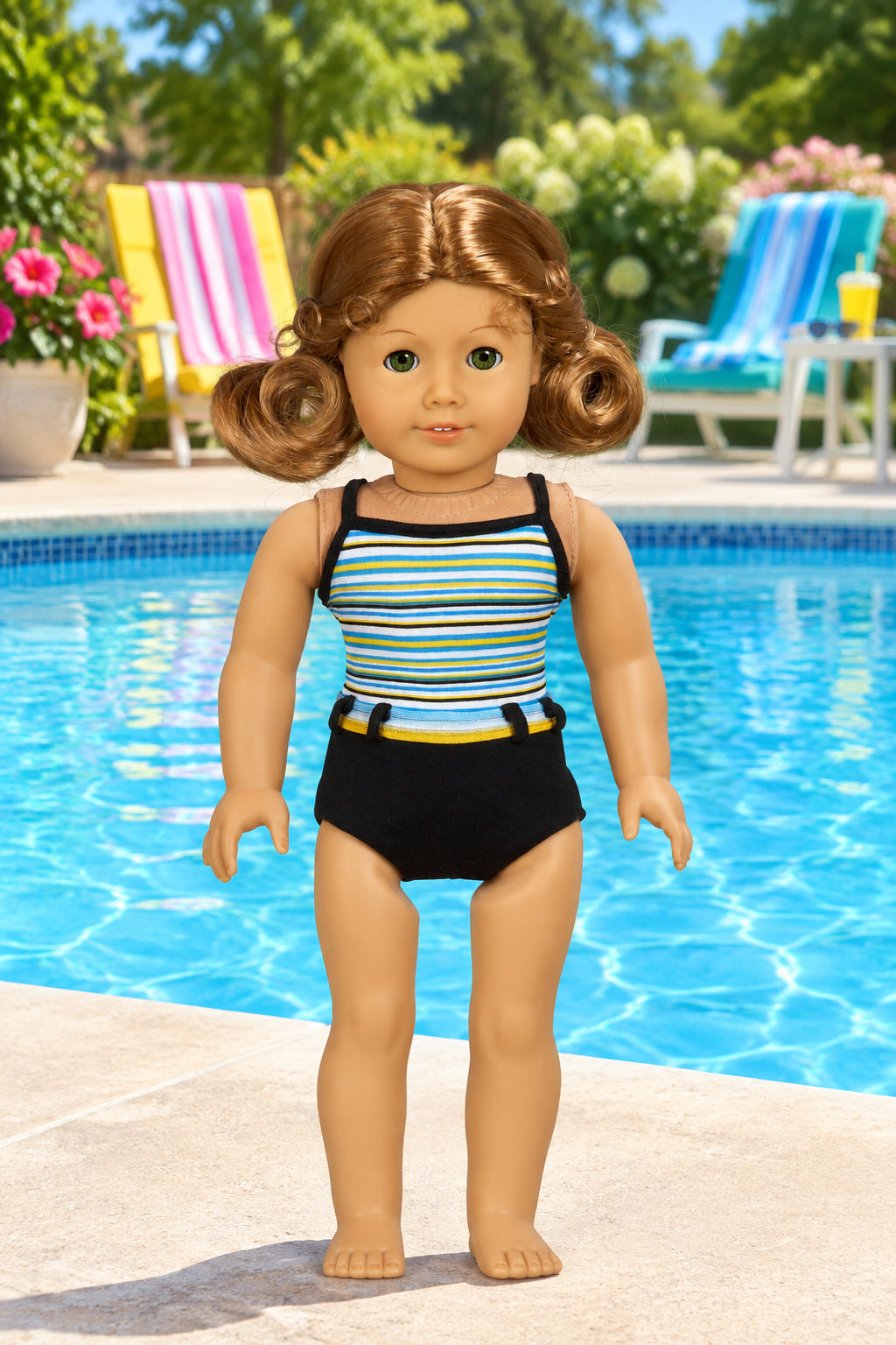 Halter Tankini Swimsuit | Fits Most 18" Girl Dolls | 18 Inch Doll Clothes