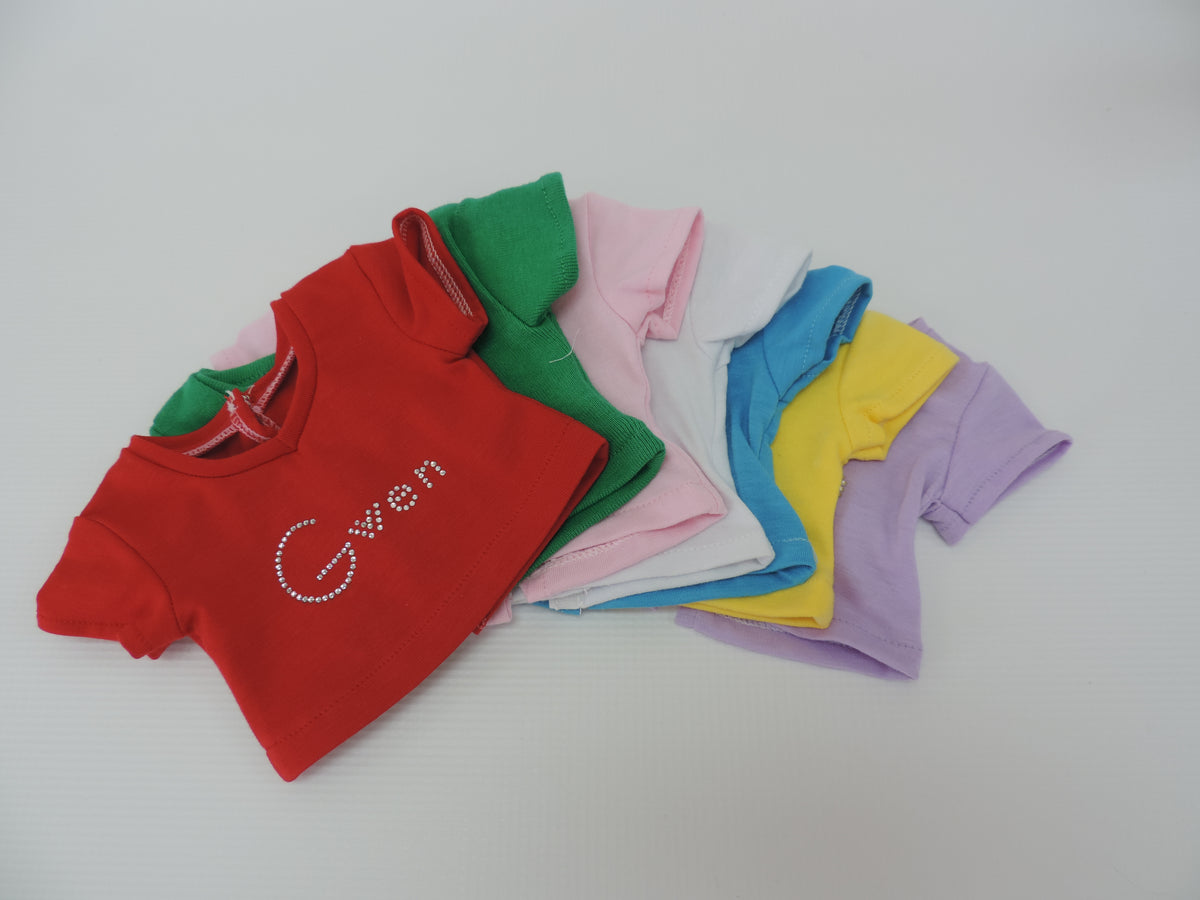 Rhinestone Name T-Shirt | Fits Most 18" Dolls | 18 Inch Doll Clothes