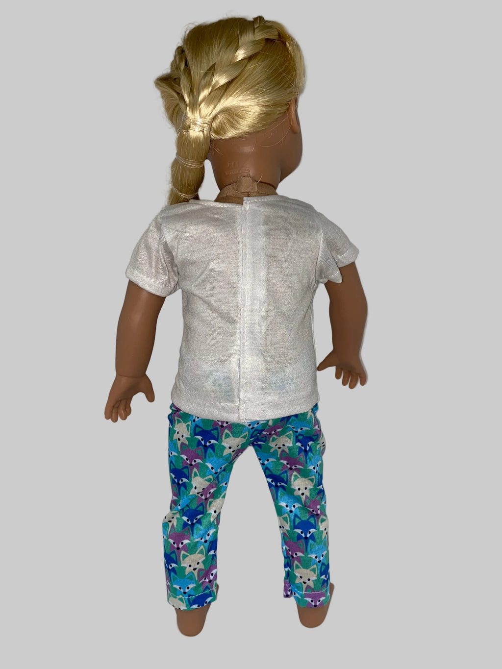 Aqua Fox Print Pants Set | Fits Most 18" Girl Dolls | 18 Inch Doll Clothes