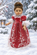 Red Satin and Lace Dress with Shoes | Fits Most 18" Dolls | 18 Inch Doll Clothes