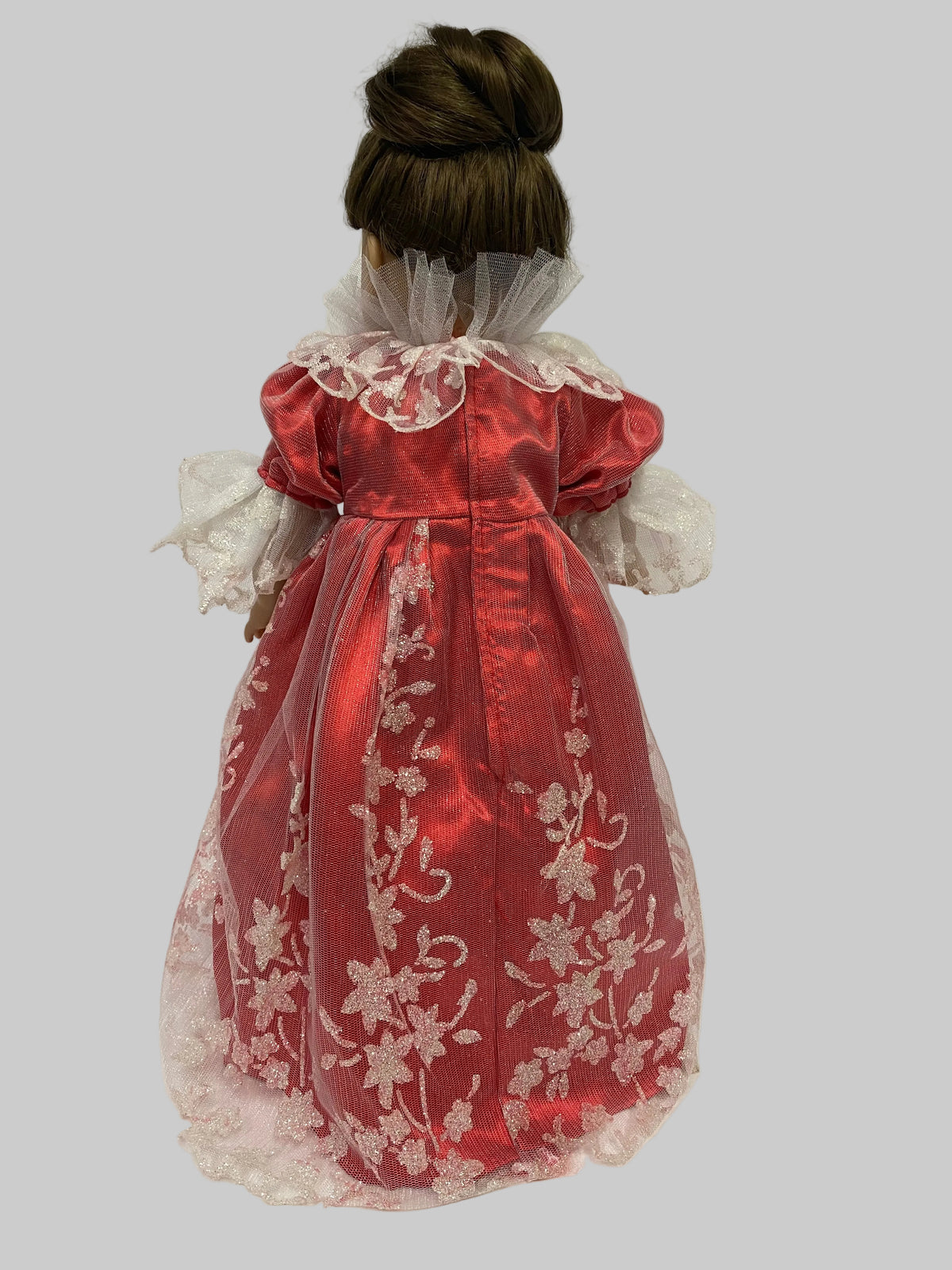 Red Satin and Lace Dress with Shoes | Fits Most 18" Dolls | 18 Inch Doll Clothes