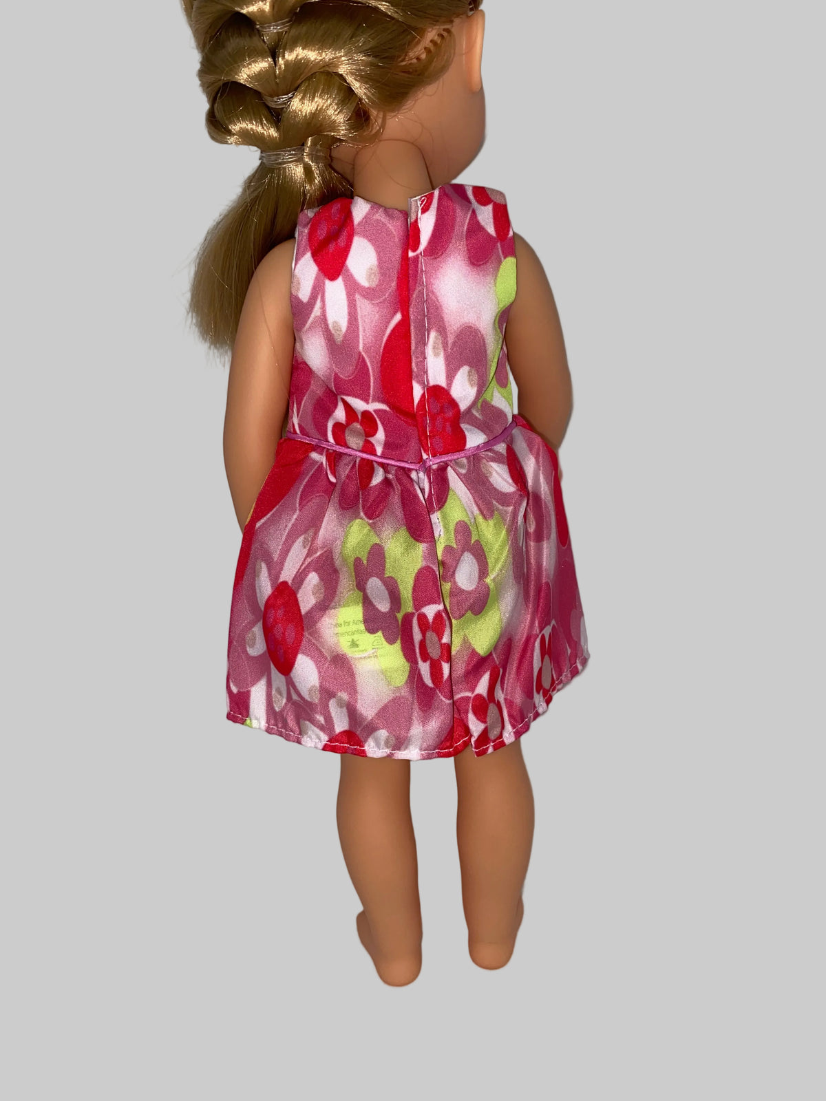14.5" Pink Floral Print Dress | 14.5" Doll Clothes | Fits 14.5 in Slim Body Doll