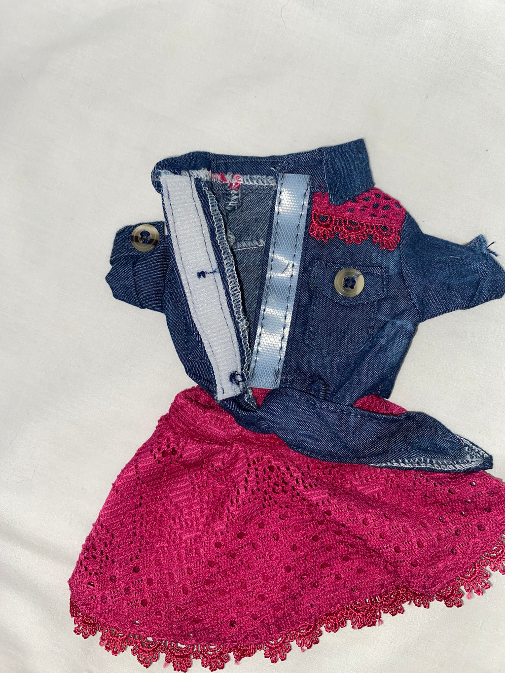 14.5" Denim and Lace Western Outfit | 14.5" Doll Clothes | Fits 14.5in Slim Body