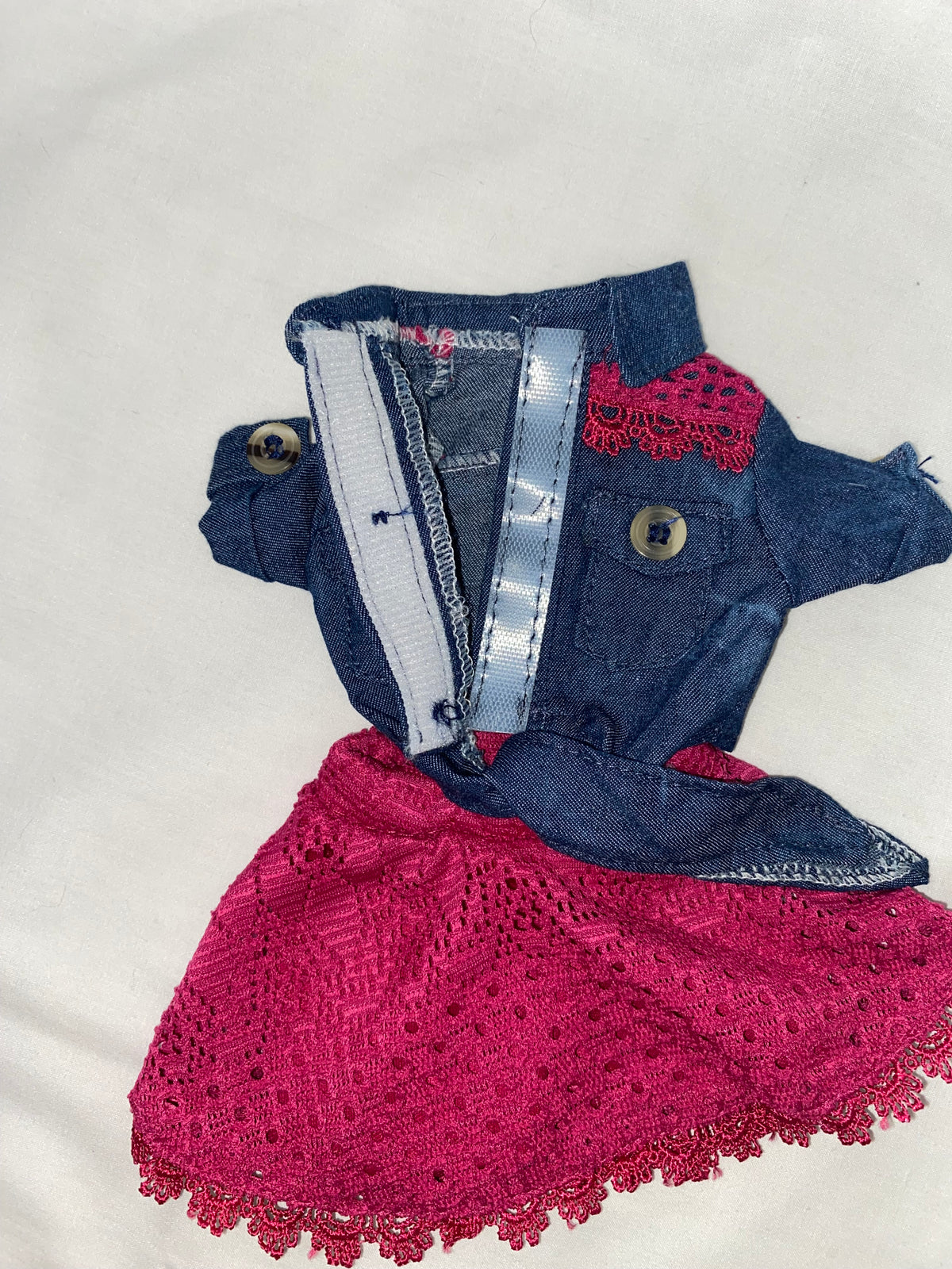 14.5" Denim and Lace Western Outfit | 14.5" Doll Clothes | Fits 14.5in Slim Body