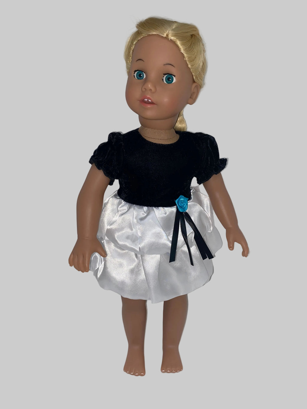 Velvet and Satin Party Bubble Dress  | Fits Most 18" Girl Dolls