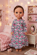 14.5" Zebra Hearts Print Nightgown | 14.5" Dolls | Fits 14.5 in Slim Body Dolls