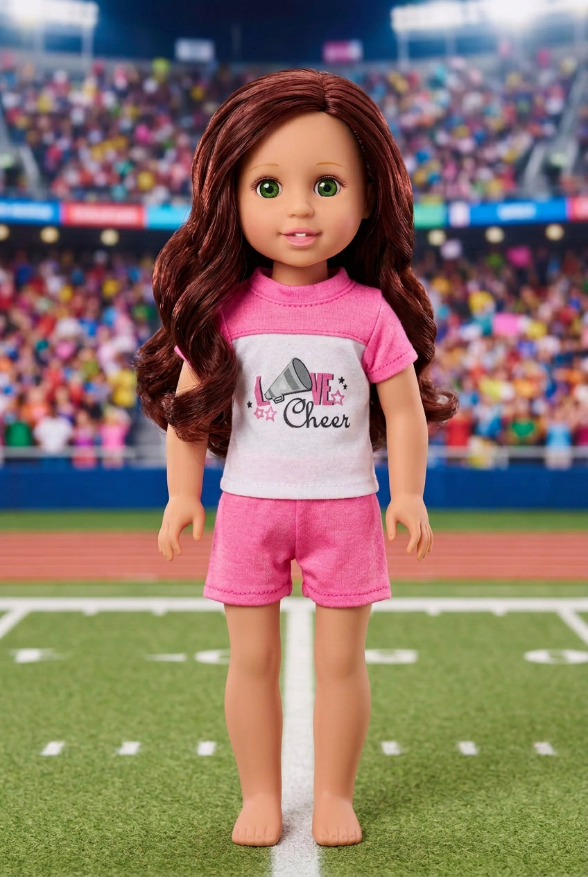 14.5" Cheer Outfit | Fits Most 14.5" Dolls | 14.5 Inch Doll Clothes