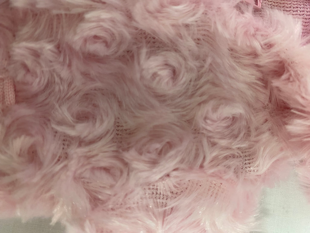 Pink Faux Fur Rosette Swirl Jacket | Fits Most 18" Girl Dolls | Doll Clothes
