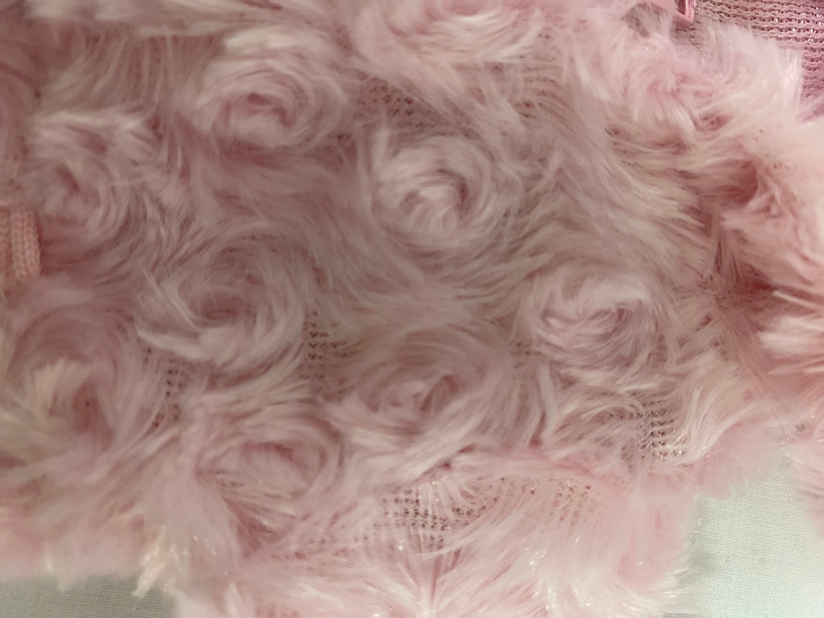 Pink Faux Fur Rosette Swirl Jacket | Fits Most 18" Girl Dolls | Doll Clothes