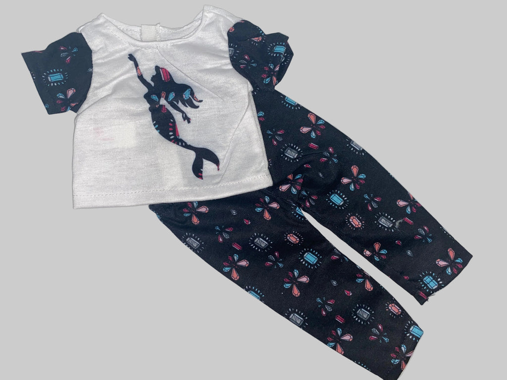 Jewel Print Mermaid Pants Set | Fits Most 18" Dolls | 18 Inch Doll Clothes