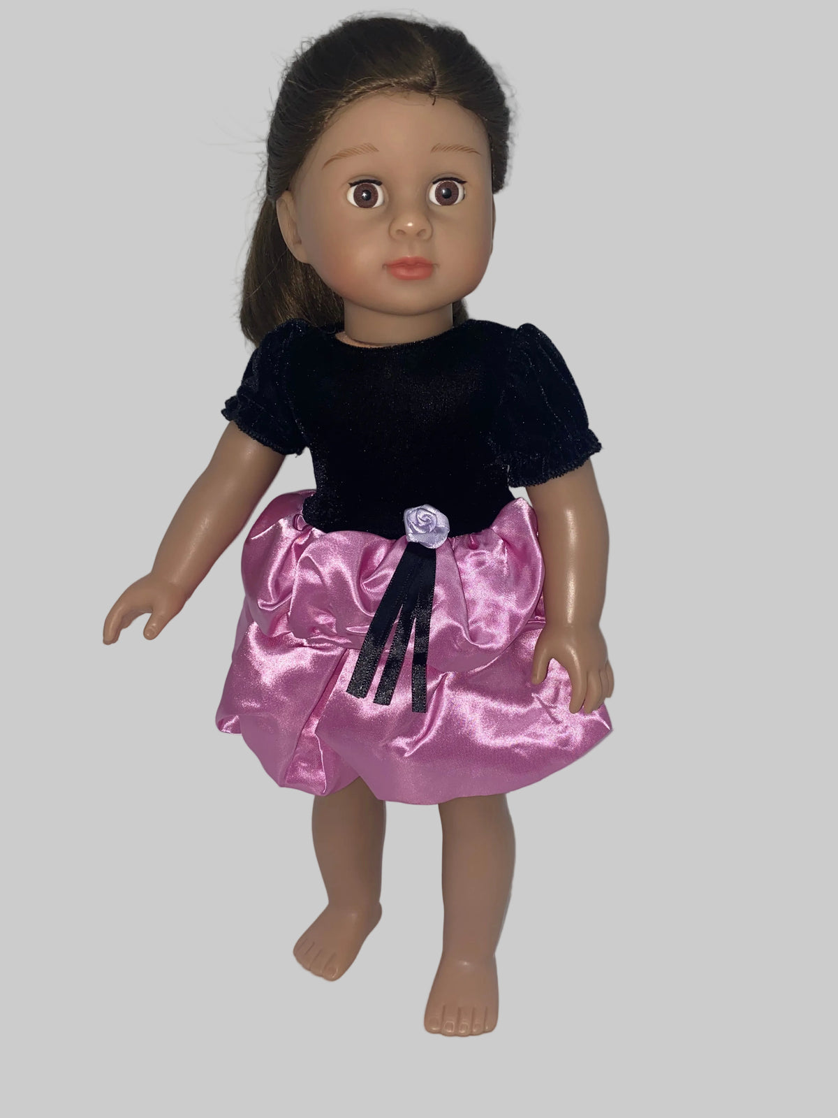 Velvet and Satin Party Bubble Dress  | Fits Most 18" Girl Dolls