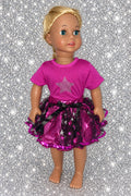 Magenta Super Star Tutu Set | Fits Most 18" Dolls | 18 Inch Doll Clothes