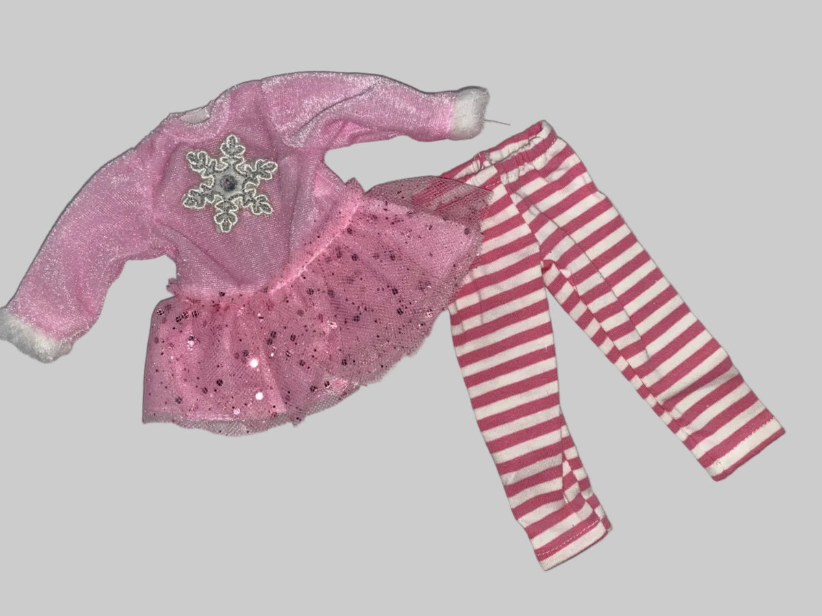 14.5" Pink  Snowflake Pants Set | 14.5" Doll Clothes | Fits 14.5in Slim Body