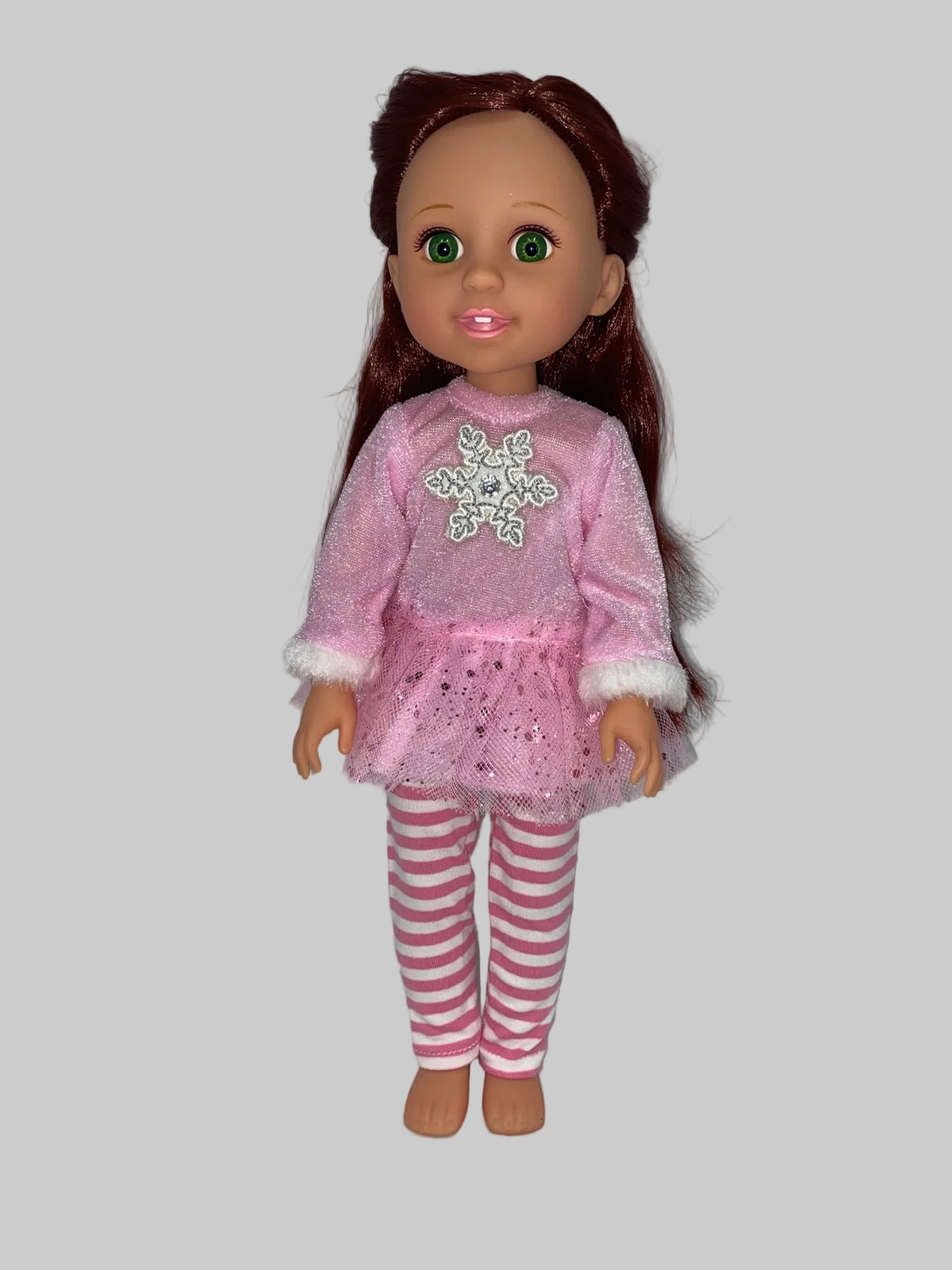14.5" Pink  Snowflake Pants Set | 14.5" Doll Clothes | Fits 14.5in Slim Body