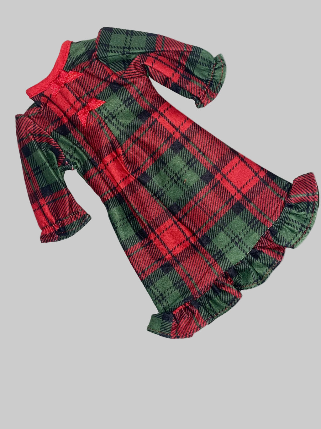 14.5" Plaid Flannel Nightgown | 14.5" Doll Clothes | Fits 14.5 in Slim Body Doll