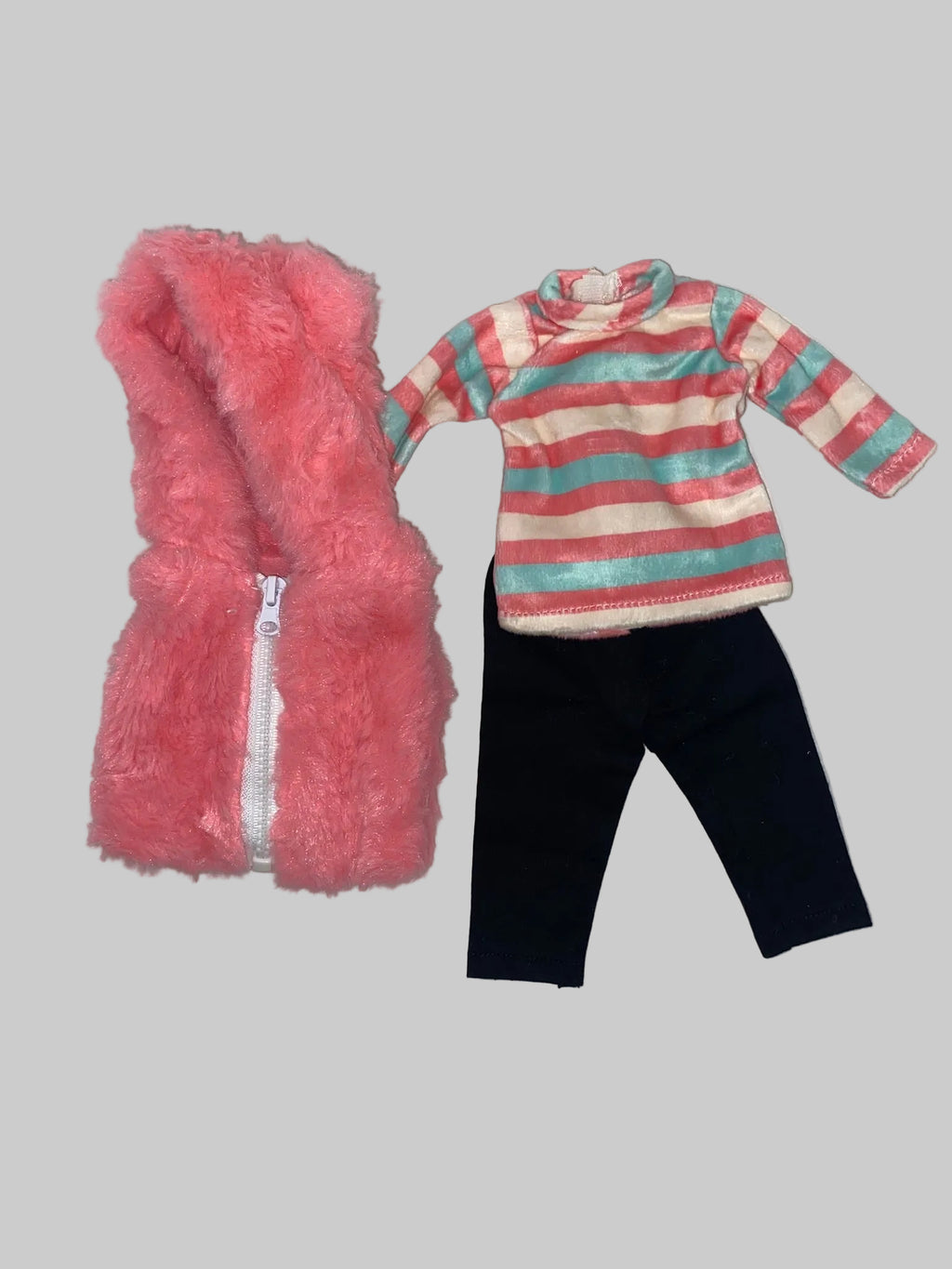 14.5 Pink Faux Fur Pants Set | 14.5" Doll Clothes | Fits 14.5in Slim Body