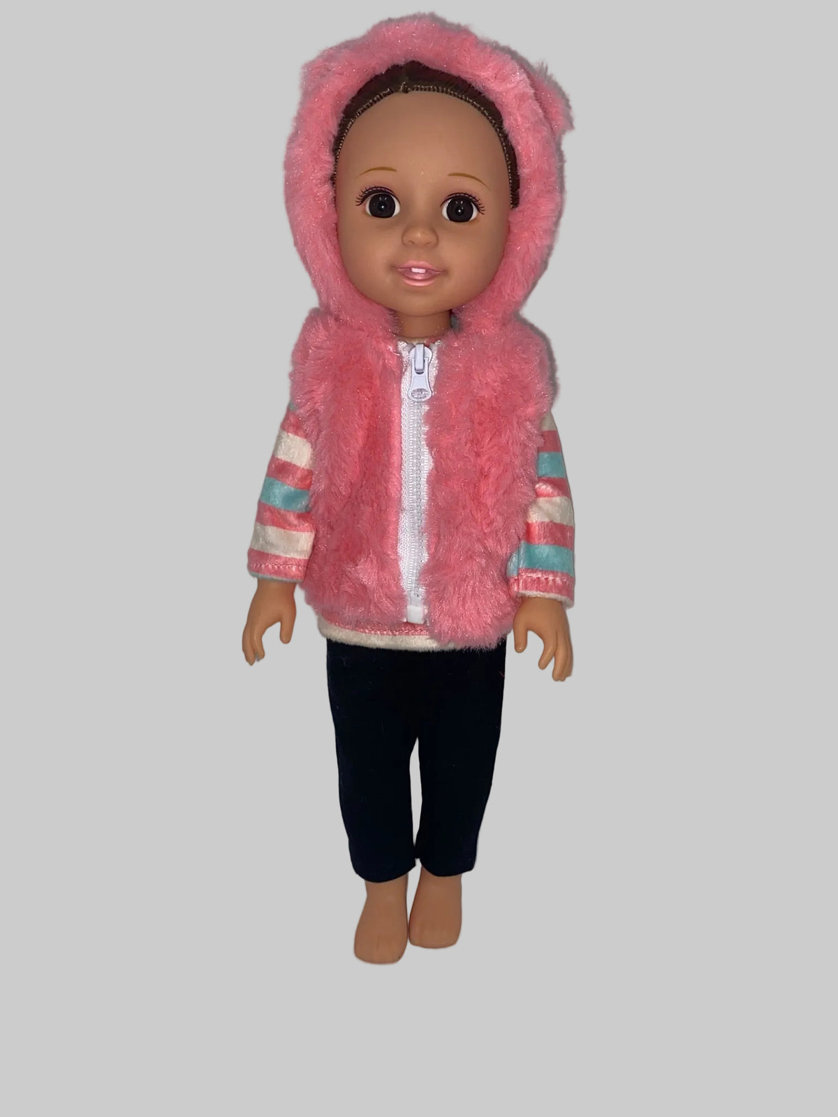 14.5 Pink Faux Fur Pants Set | 14.5" Doll Clothes | Fits 14.5in Slim Body