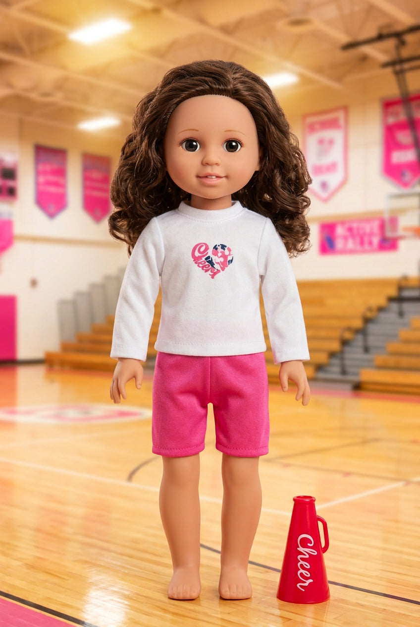 14.5" Cheer Outfit | Fits Most 14.5" Dolls | 14.5 Inch Doll Clothes
