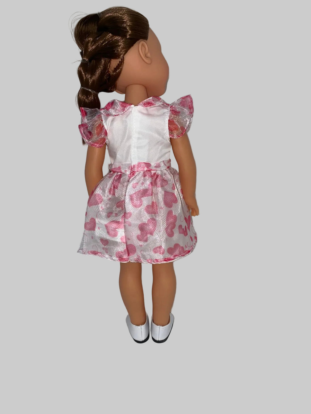14.5" Pink Hearts Dress with Shoes | 14.5" Doll Clothes | Fits 14.5 in Slim Body