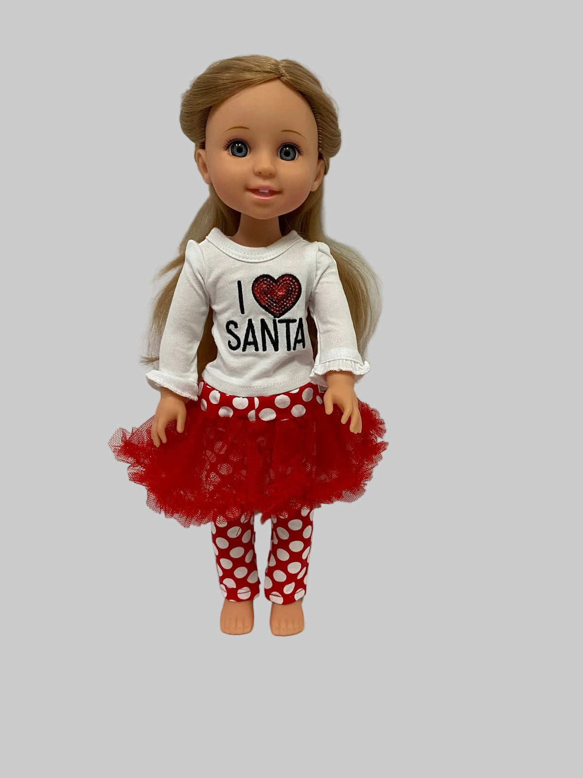 14.5 I Love Santa Pants Set  | 14.5" Doll Clothes | Fits 14.5in Slim Body
