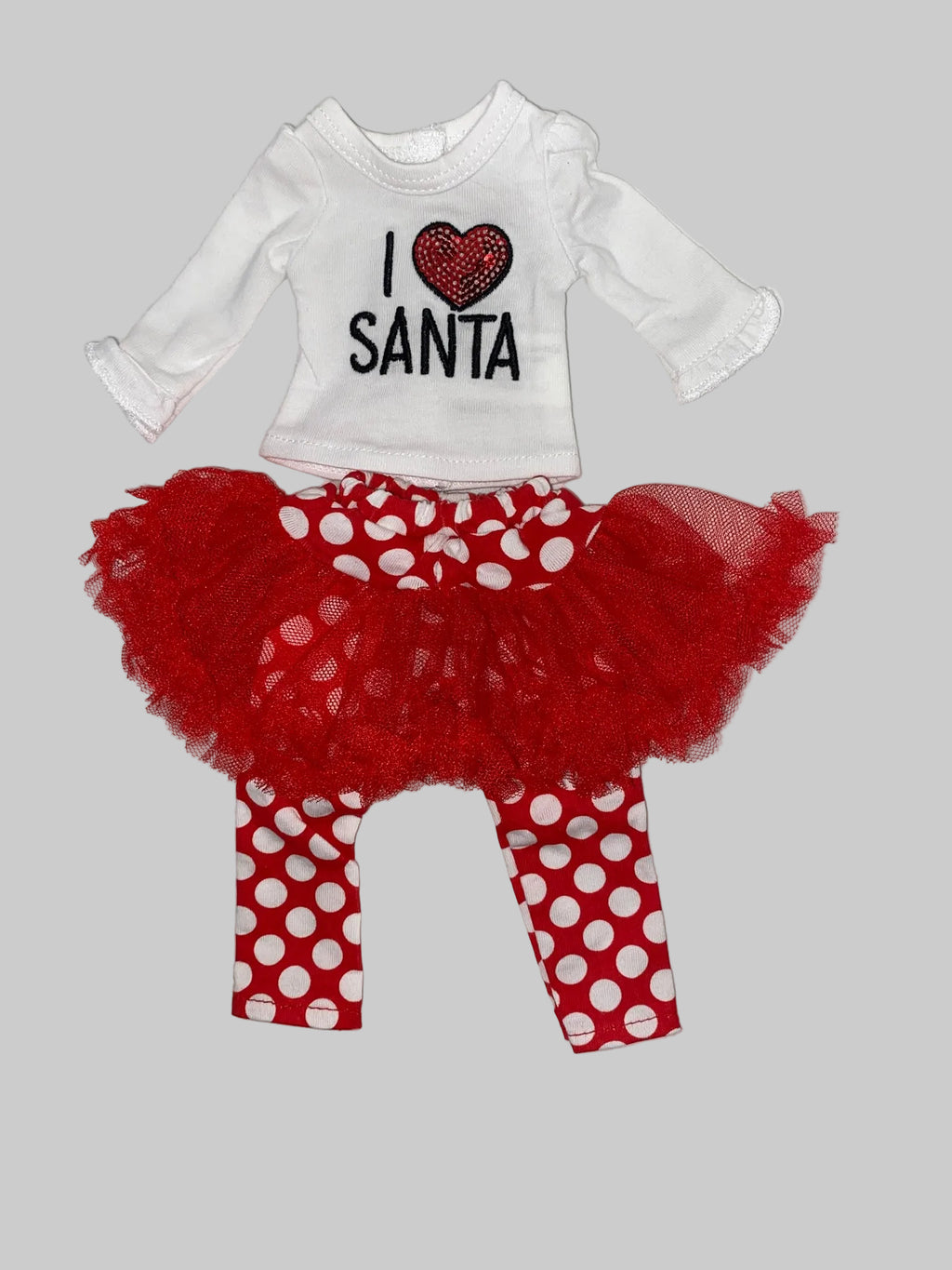 14.5 I Love Santa Pants Set  | 14.5" Doll Clothes | Fits 14.5in Slim Body