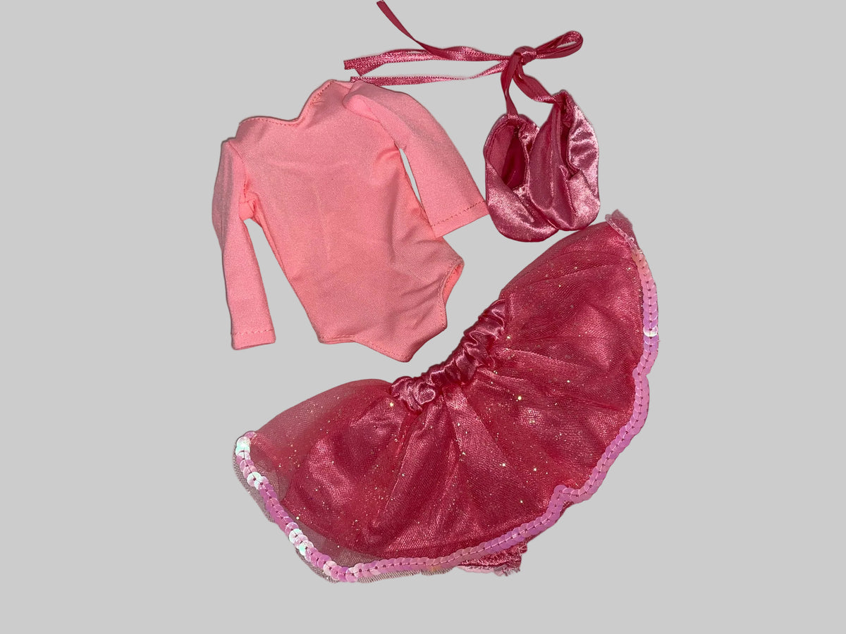 14.5" Glitter Dance Set Pink or Green | 14.5" Doll Clothes | Fits 14.5 in Slim