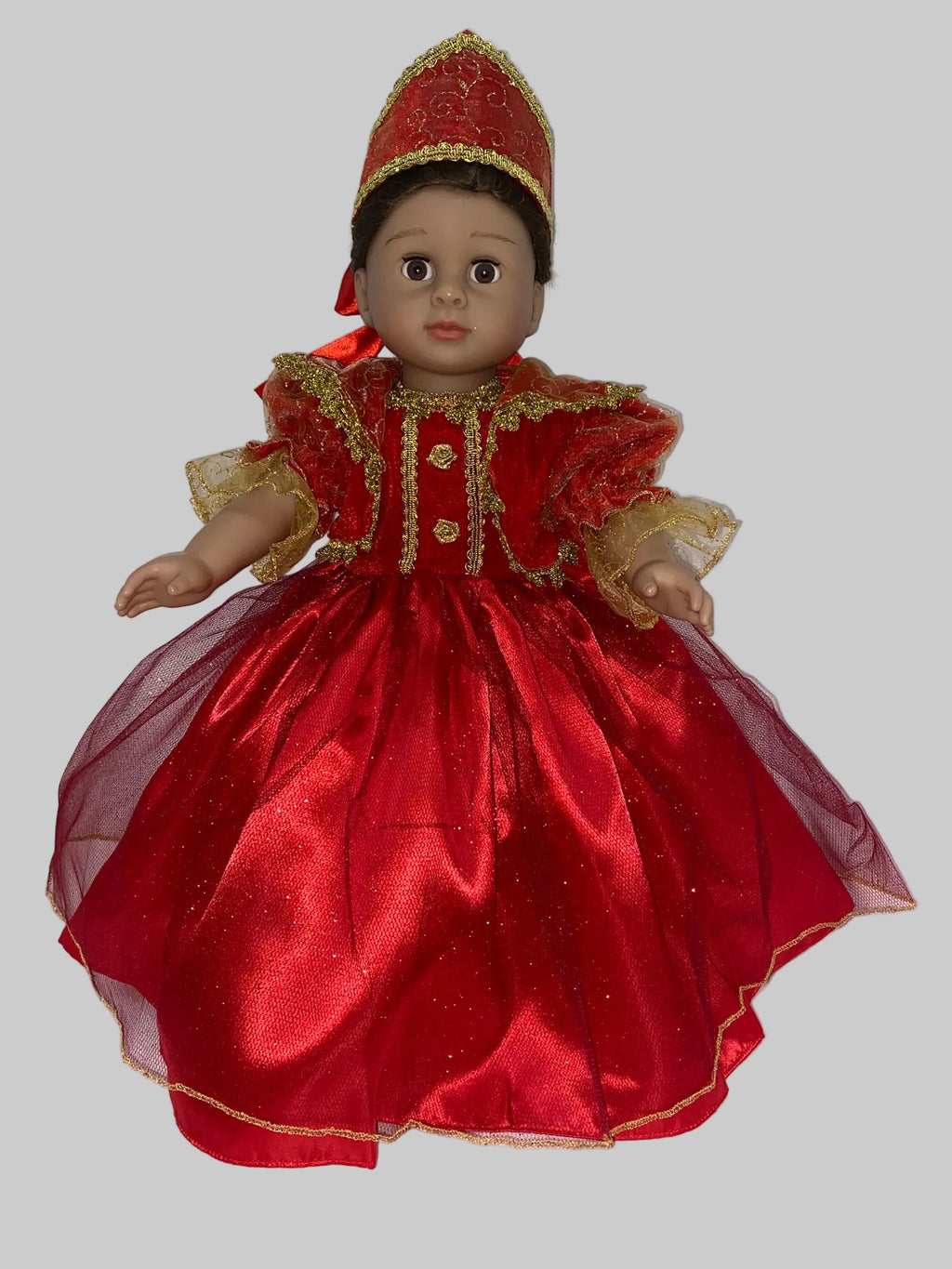 Red and Gold Russian Ballgown Set  | Fits Most 18" Girl Dolls | Doll Clothes