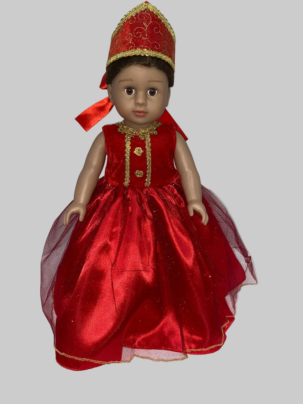 Red and Gold Russian Ballgown Set  | Fits Most 18" Girl Dolls | Doll Clothes