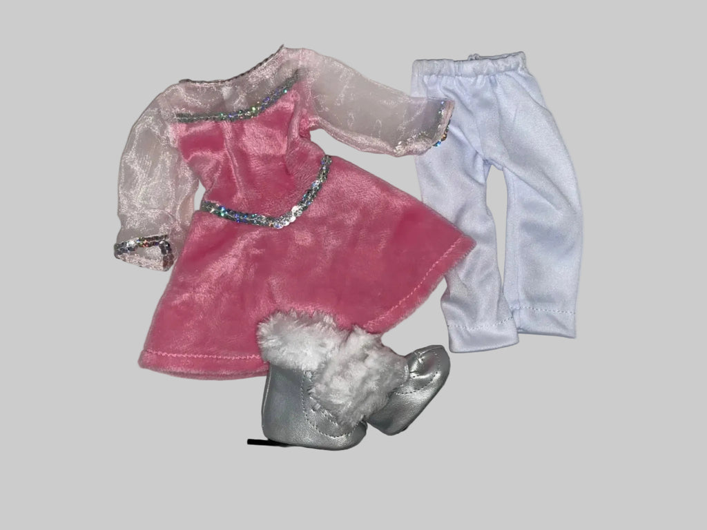 14.5" Pink Figure Skating Costume | Fits 14.5"  Slim Body Dolls
