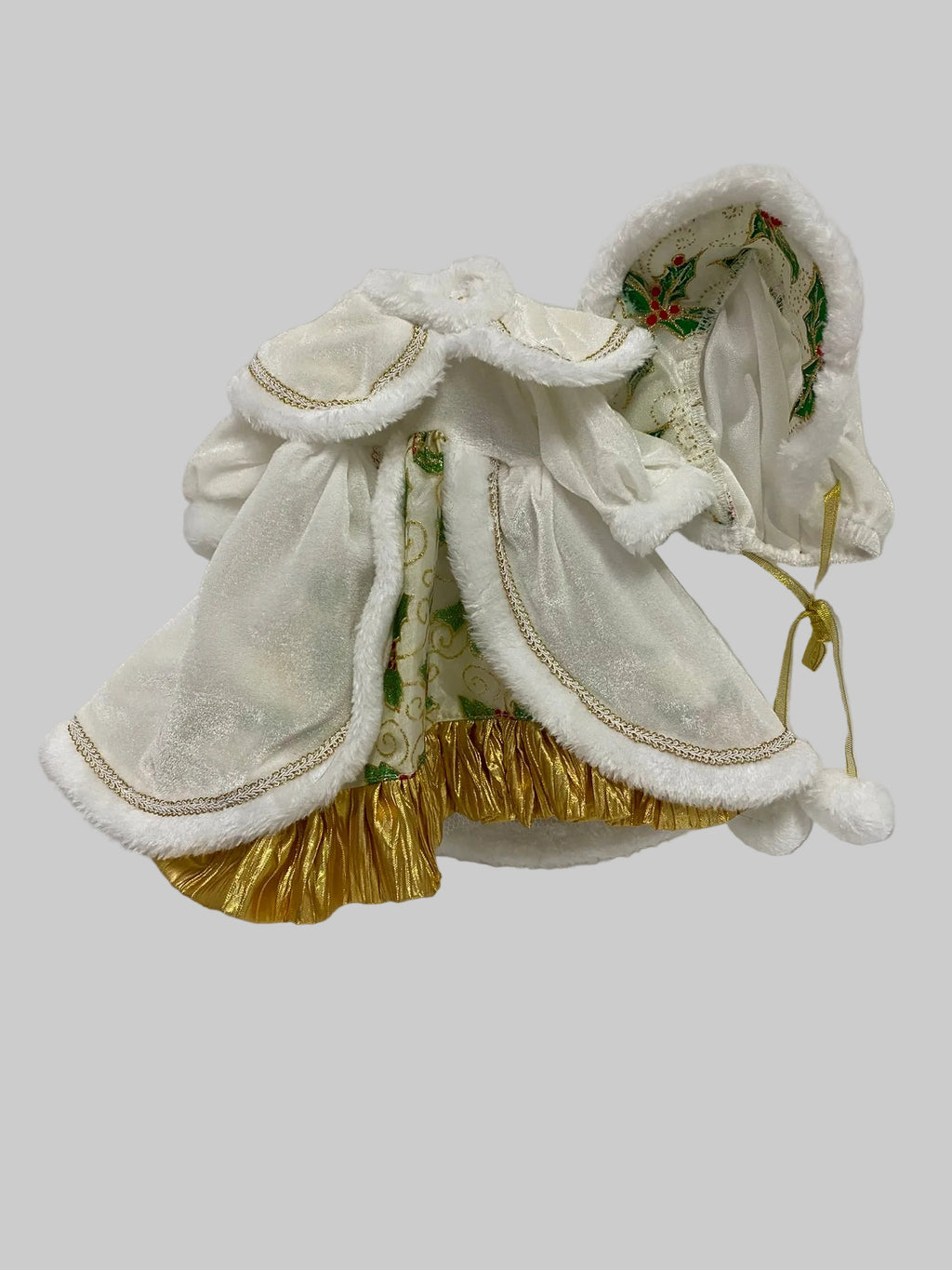 White and Gold Christmas Caroler Set  | Fits Most 18" Girl Dolls | Doll Clothes