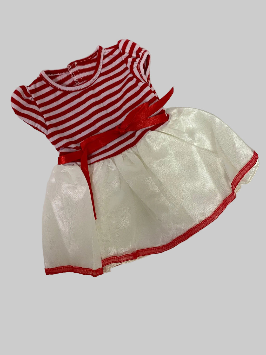 Red and White Stripe Dress | Fits Most 18" Dolls | 18 Inch Doll Clothes