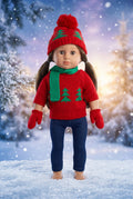 18" 5pc Sweater Set with Leggings | Fits Most 18" Dolls | 18 Inch Doll Clothes