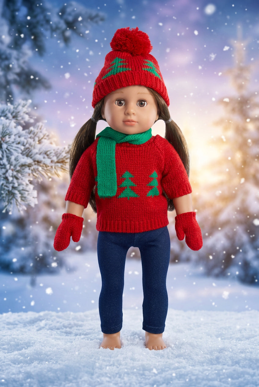 18" 5pc Sweater Set with Leggings | Fits Most 18" Dolls | 18 Inch Doll Clothes