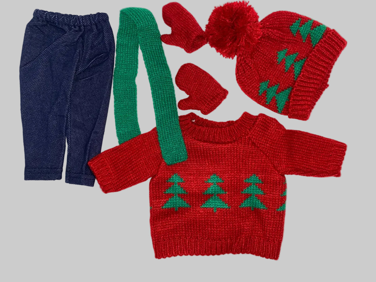 18" 5pc Sweater Set with Leggings | Fits Most 18" Dolls | 18 Inch Doll Clothes