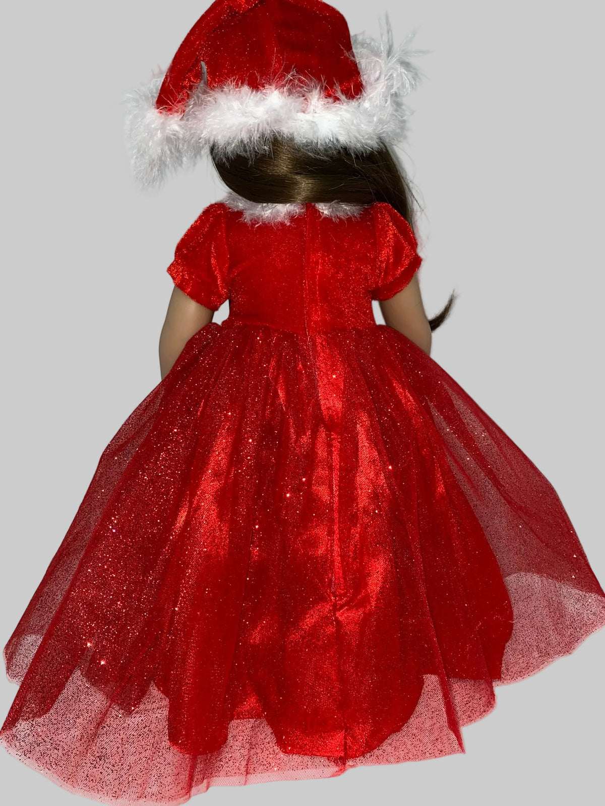Glittery Red Christmas Dress Set  | Fits Most 18" Girl Dolls