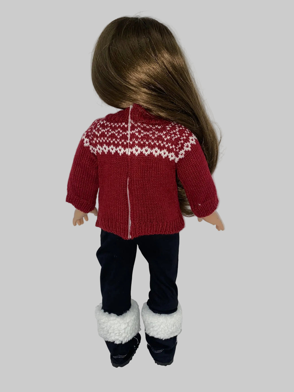18" 3pc Burgundy Sweater Set | Fits Most 18" Dolls | 18 Inch Doll Clothes