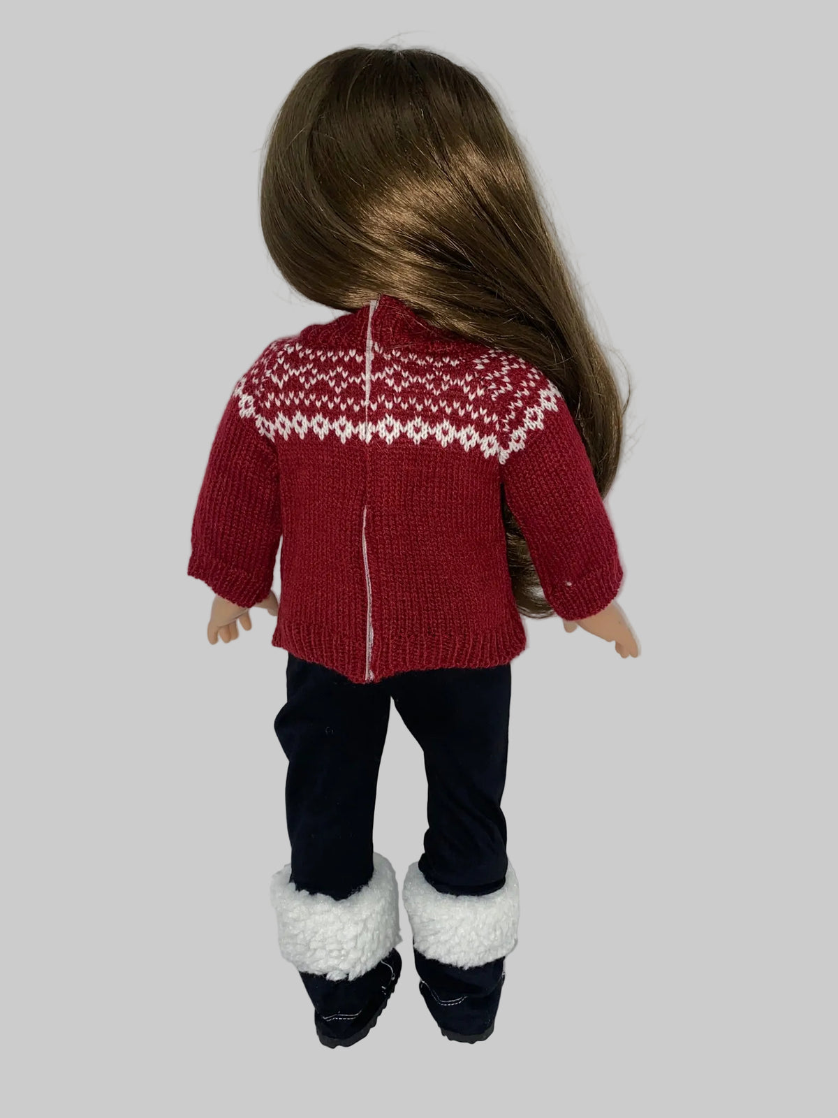 18" 3pc Burgundy Sweater Set | Fits Most 18" Dolls | 18 Inch Doll Clothes