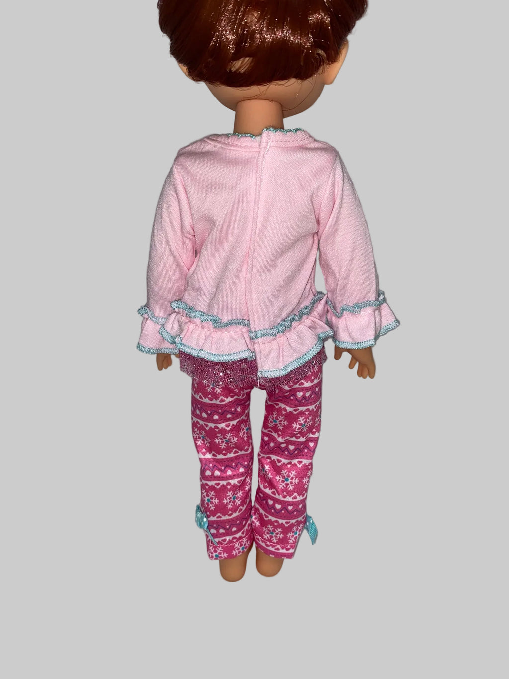 14.5" Pink Reindeer Pajama Set | 14.5" Doll Clothes | Fits 14.5 in Slim Body