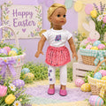 5 Pc. Pink Sequin Easter Egg Pants Set | Fits Most 18" Dolls | Doll Clothes