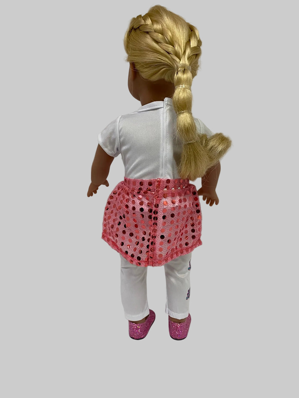 5 Pc. Pink Sequin Easter Egg Pants Set | Fits Most 18" Dolls | Doll Clothes