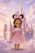 Pink Polka Dot "Little Mouse" Dress Set | 14.5" Doll | Fits 14.5 in Slim Body